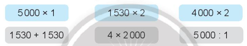 Nối các biểu thức có giá trị bằng nhau. 5 000 x 1 1530 x 2 4000 x 2 (ảnh 1)