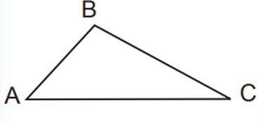 Tính chu vi của tam giác ABC, biết: AB = 2cm, BC = 3 cm, CA = 4cm (ảnh 1)