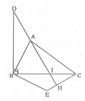 Cho  tam giác ABC có góc B<90 độ  . Trên nửa mặt phẳng bờ BC chứa điểm A. Vẽ tia Bx vuông góc với BC. (ảnh 1)