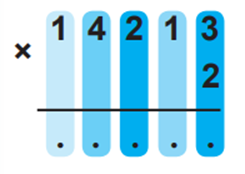 Viết số vào chỗ chấm 14 213 × 2 = ? 2 nhân 3 bằng  (ảnh 1)