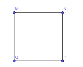 Cho bốn điểm M(6; – 4), N(7; 3), P(0; 4), Q(– 1; -3). Chứng minh rằng tứ giác MNPQ là hình vuông. (ảnh 1)