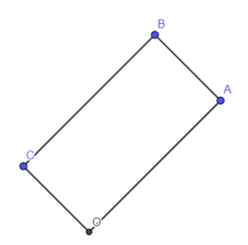 Trong mặt phẳng Oxy cho ba điểm A(2; 2); B(1; 3); C(– 1; 1). a) Chứng minh OABC là một hình chữ nhật; (ảnh 1)