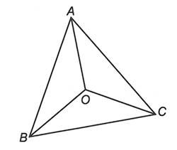 Cho tam giác đều ABC có tâm O. Phép quay tâm O góc quay  phi biến tam giác đều thành chính nó thì góc quay phi  là góc nào sau đây? (ảnh 1)