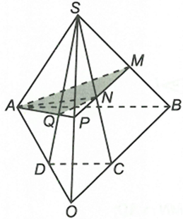 Cho hình chóp S.ABCD có đáy ABCD là hình thang, đáy lớn AB. Gọi M, N lần lượt là trung điểm của SB và SC. a) Tìm giao tuyến của hai mặt phẳng (SAD) và (SBC) (ảnh 1)