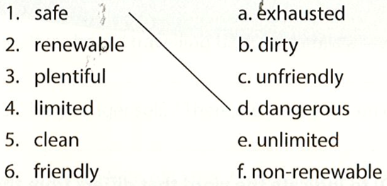 Match the words with their atonyms (Nối các từ với từ trái nghĩa của chúng) (ảnh 1)