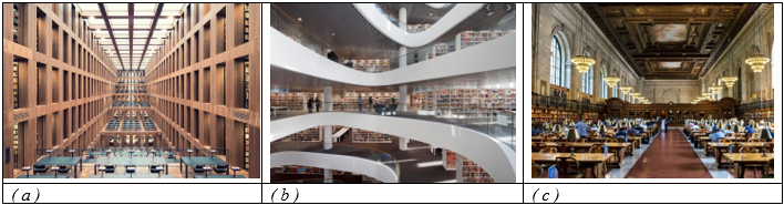 Các hình ảnh tại một số thư viện nổi tiếng sau đây có trục đối xứng không? Nếu có em hãy chỉ ra trục đối xứng của hình ảnh đó? (ảnh 1)