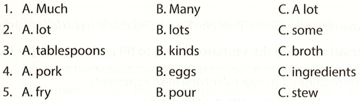 Read the text and choose the correct answer (A, B, or C) for each space. Vietnamese spring rolls (ảnh 1)