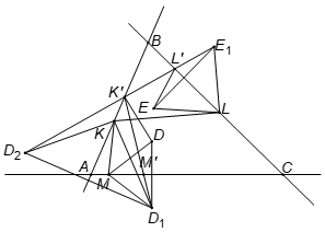 Một mảnh đất hình tam giác nhọn ABC nằm ở vị trí giao nhau của ba con sông. Trong mảnh (ảnh 1)