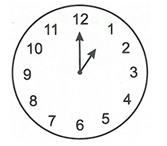 Chọn 12 giờ làm mốc, kim giờ chỉ một giờ đúng thì kim phút đã quay được một góc bao nhiêu độ? (ảnh 1)