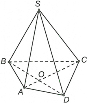 Cho hình chóp S.ABCD, gọi O là giao điểm của AC và BD. Giao tuyến của hai mặt phẳng (SAD) và (SBD) là đường thẳng (ảnh 1)