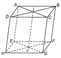 Cho hình hộp ABCD.EFGH, gọi I, J lần lượt là tâm của hình bình hành ABCD và EFGH. Khẳng định nào sau đây là sai? (ảnh 1)