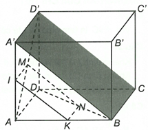 Cho hình hộp ABCD.A'B'C'D' có tất cả các mặt bên đều là hình vuông cạnh a. Các điểm M, N lần lượt trên AD', BD sao cho AM = DN = x (ảnh 1)