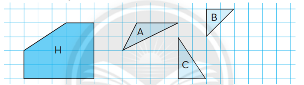 Đánh dấu (tích) vào hình mà khi ghép với hình H thì được một hình chữ nhật. (ảnh 1)