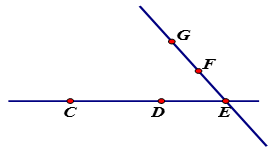 Vẽ 5 điểm C, D, E, F, G không thẳng hàng nhưng 3 điểm C, D, E thẳng hàng; ba điểm E, F, G thẳng hàng. (ảnh 1)