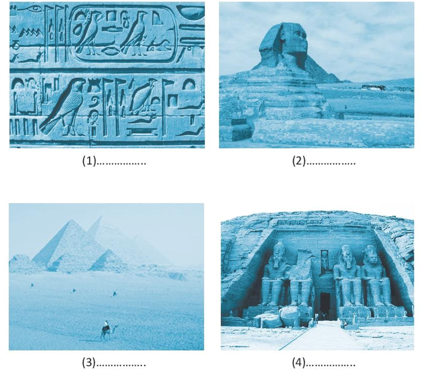 Ghép tên các di sản lịch sử của châu Phi với các hình ảnh cho phù hợp kim tự tháp, đền A-bu (ảnh 1)