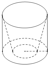 Một cái xô bằng I - nốc có dạng hình nón cụt (độ dày của thành xô nhỏ không đáng kể) đựng (ảnh 1)