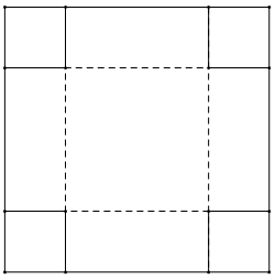 Từ một miếng bìa hình vuông cạnh a, người ta cắt bốn góc những hình vuông bằng nhau sao (ảnh 1)