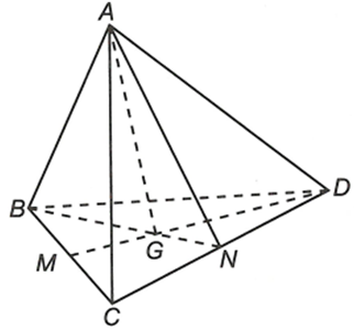 Cho tứ diện ABCD. Gọi G là trọng tâm của tam giác BCD. Tìm giao tuyến của mặt phẳng (ACD) và (GAB). (ảnh 1)