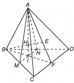 Cho tứ diện ABCD. Gọi M, N lần lượt là trung điểm của BC, BD. a) Chứng minh đường thẳng MN song song với mặt phẳng  (ACD) (ảnh 1)