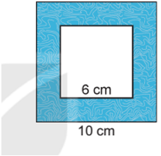 Một miếng gỗ hình vuông có cạnh 10 cm. Bác Chiến đục bỏ một hình vuông ở giữa có (ảnh 1)
