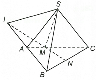 Cho hình chóp S.ABC. Gọi M, N lần lượt là hai điểm thuộc vào các cạnh AC và BC, sao cho MN không song song AB.  (ảnh 1)