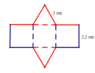 Tấm bìa bên dưới có thể tạo lập thành một hình lăng trụ đứng có đáy là tam giác đều. (ảnh 1)