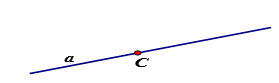 Vẽ hình theo các cách diễn đạt bằng lời sau: a) Điểm C nằm trên đường thẳng a. (ảnh 1)