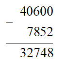 b) 40 600 − 7 852 (ảnh 1)