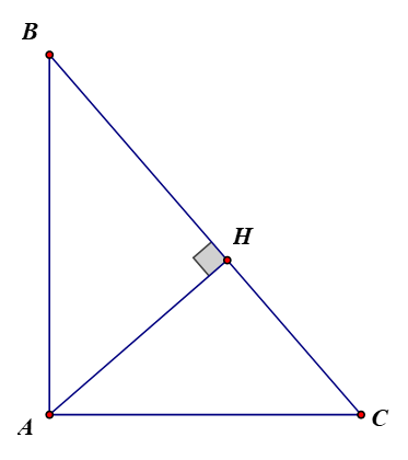 Cho tam giác ABC vuông tại A. Biết AB=5cm; AC=12cm. a) Tính cạnh BC (ảnh 1)