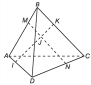 Cho tứ diện ABCD, M và N là các điểm lần lượt thuộc AB và CD sao cho vectơ MA = -2 vectơ MB (ảnh 1)