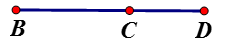 Cho ba điểm B, C, D cùng nằm trên một đường thẳng như hình vẽ . Biết BD = 5 cm, CD = 2 cm . Tính độ dài đoạn thẳng BC (ảnh 1)