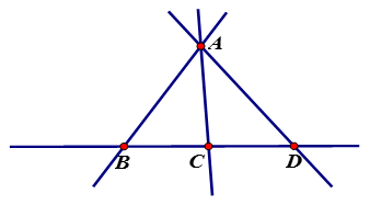 Cho trước bốn điểm A, B, C, D. Vẽ các đường thẳng đi qua các cặp điểm. Hỏi vẽ được bao nhiêu đường thẳng? (ảnh 2)
