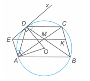 a) Chứng minh tứ giác AEDM nội tiếp được trong một đường tròn. (ảnh 1)