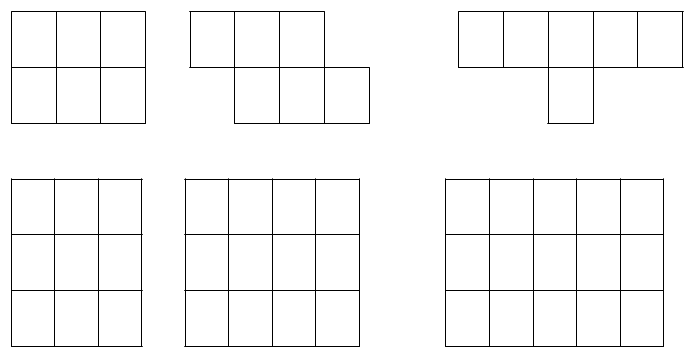 Tô màu vào số ô vuông ở mỗi hình: (ảnh 1)