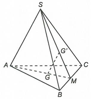 Cho hình chóp S.ABC. Gọi G và G' lần lượt là trọng tâm của tam giác ABC và tam giác SBC. Chứng minh GG' song song với SA. (ảnh 1)