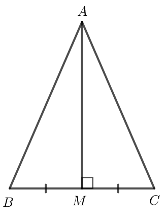 Chứng minh rằng tam giác có đường trung tuyến và đường cao xuất phát từ cùng  (ảnh 1)