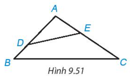 Cho tam giác ABC có góc BAC là một góc tù. Lấy điểm D nằm giữa A và B; lấy điểm E (ảnh 1)