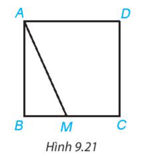 Hãy giải thích: Nếu M là một điểm tùy ý nằm trên cạnh BC hoặc CD của hình vuông ABCD (ảnh 1)