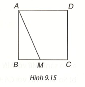 Hãy giải thích: Nếu M là một điểm tùy ý nằm trên cạnh BC hoặc CD của hình vuông (ảnh 1)