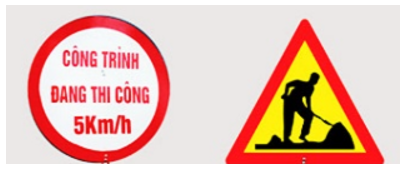 Thông tin cảnh báo cho các lái xe phải cẩn thận khi đi qua công trình đang thi công (ảnh 1)