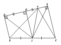 Cho ABC và đường thẳng d qua A không cắt đoạn thẳng BC. Vẽ BD vuông d. (D, E thuộc d)  (ảnh 1)