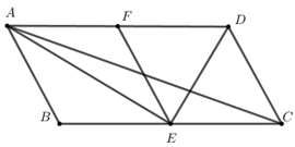 Cho hình bình hành ABCD  có BC = 2.AB  và  Gọi E, F  lần lượt là trung điểm của BC  và AD   a) Chứng minh tứ giác ECDF là hình thoi.   (ảnh 1)