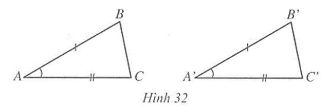 Nếu hai cạnh và góc xen giữa của tam giác này lần lượt bằng  (ảnh 1)