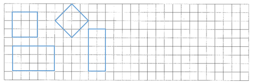Vẽ hình chữ nhật, hình vuông (theo mẫu)  (ảnh 1)