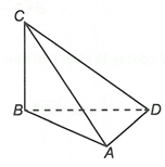 Cho tứ diện ABCD có các cạnh BA, BC, BD vuông góc với nhau từng đôi một. Góc giữa đường (ảnh 1)