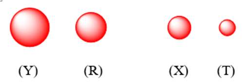 Cho các nguyên tử X, Y, T, R cùng chu kỳ và thuộc nhóm A trong bảng tuần hoàn (ảnh 1)