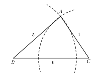 Hỏi ba độ dài nào sau đây không thể là độ dài ba cạnh của một tam giác? Vì sao? Hãy vẽ  (ảnh 1)