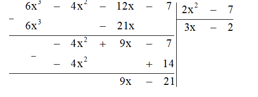e) Tìm đa thức R có bậc nhỏ hơn 2 sao cho hiệu A  R chia hết cho B. (ảnh 1)