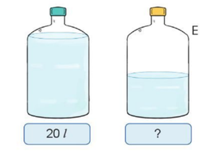 Bình nước E có khoảng bao nhiêu lít nước? A. 10 lít B. 15 lít C. 30 lít D. 40 lít (ảnh 1)