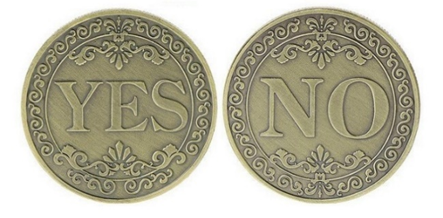 Cho đồng xu gồm hai mặt “YES” và “NO”.  Khi tung đồng xu lên và quan sát mặt (ảnh 1)